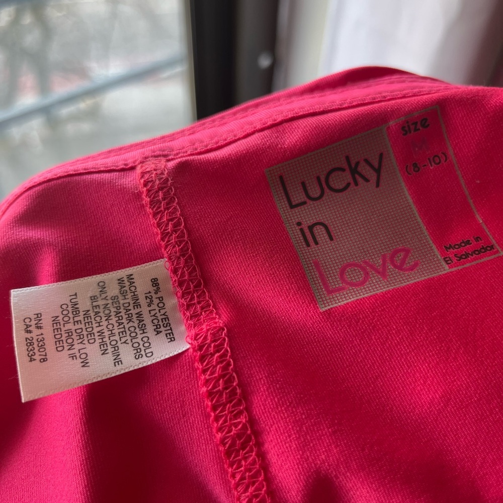 Lucky in love Hot Pink Tiered Women's Skort - Picture 5 of 5